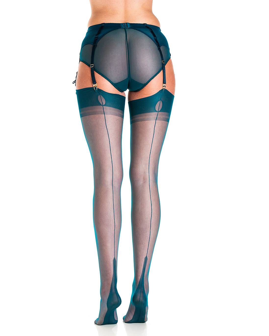 Gio Fully Fashioned Atlanta Heel Stockings - Fashion Colours