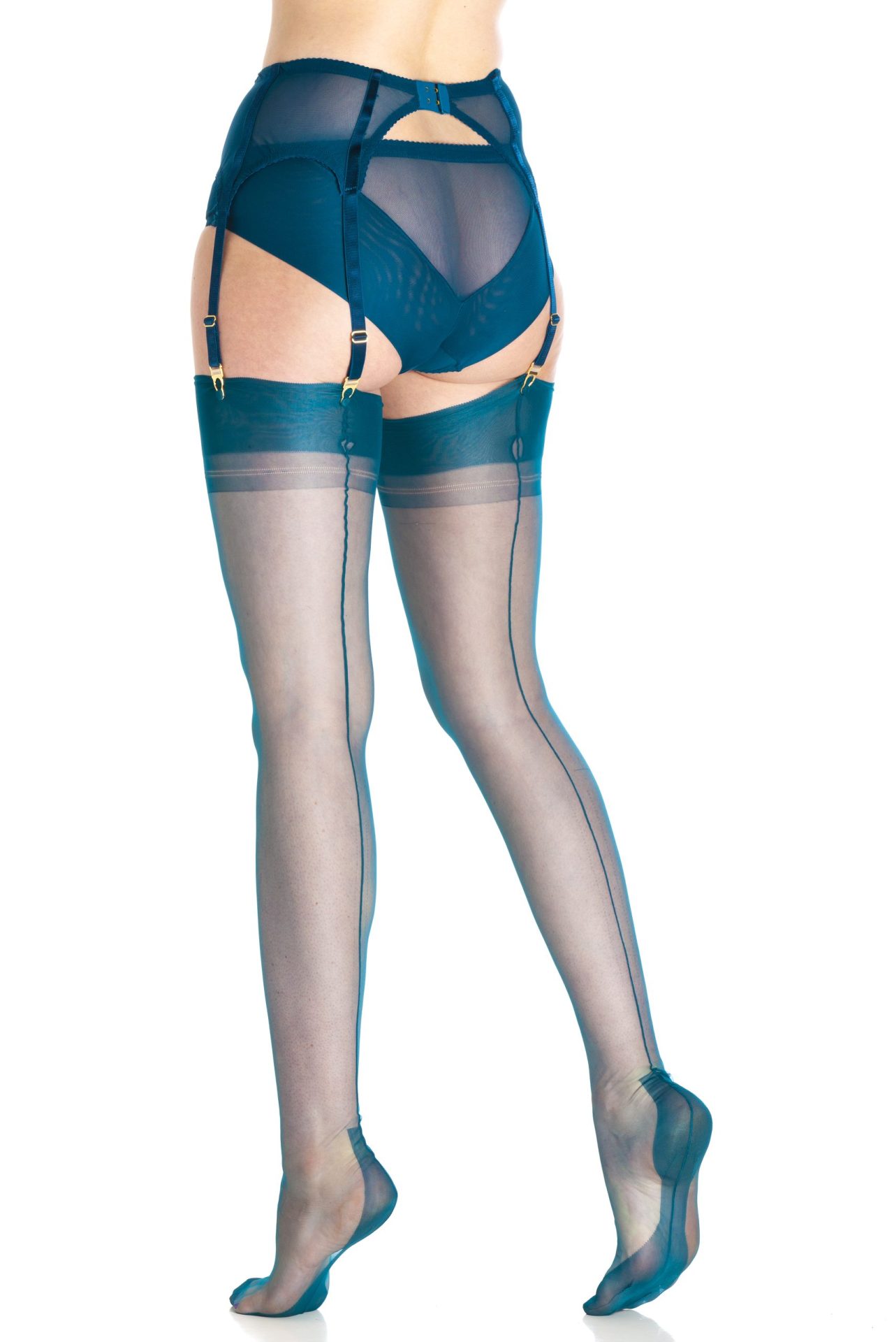 Gio Fully Fashioned Havana Heel Stockings - Fashion Colours