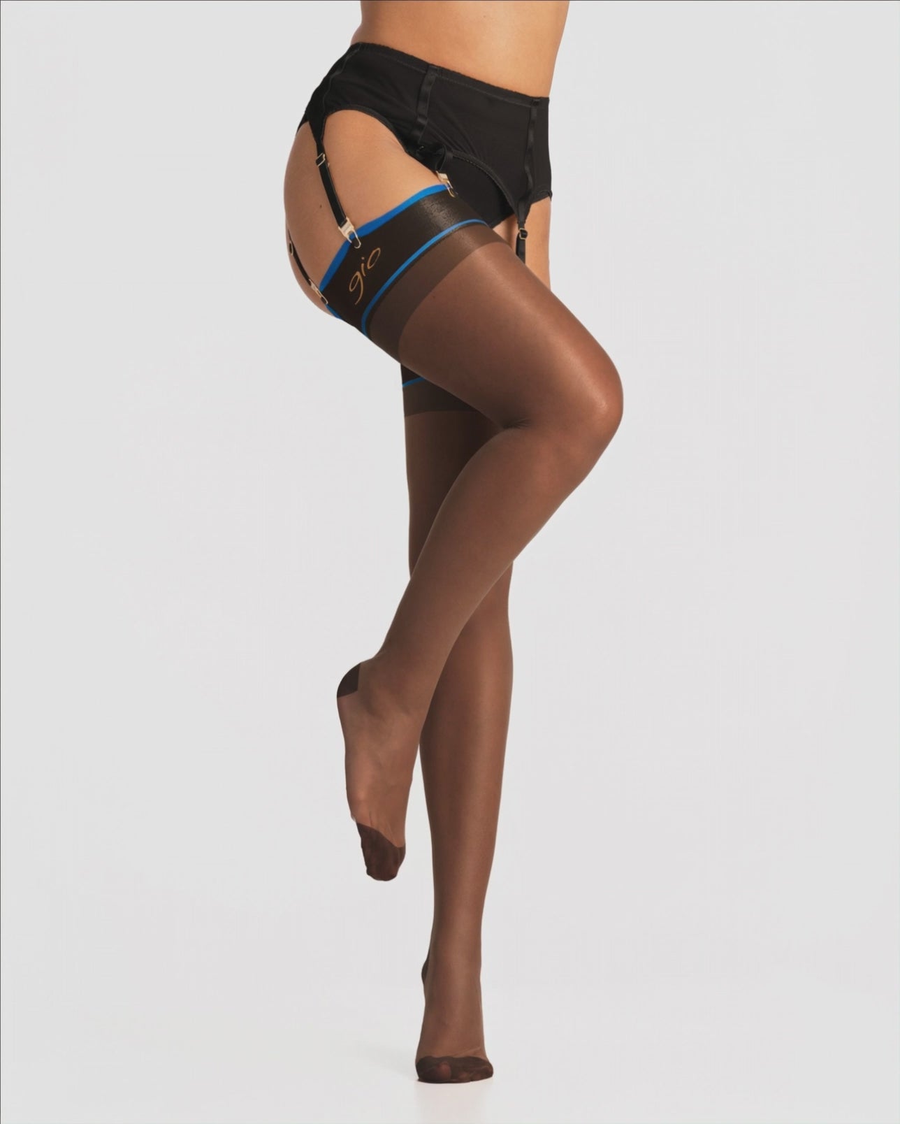 Load video: Gio Duo Deluxe Stockings - Black / Blue